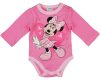 Disney Minnie szívecskés hosszú ujjú baba body pink