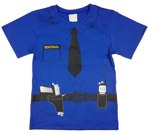 Rendőrös rövid ujjú fiú póló