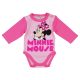 Disney Minnie csillagos hosszú ujjú baba body rózsaszín