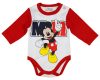 Disney Mickey hosszú ujjú baba body fehér