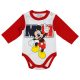 Disney Mickey hosszú ujjú baba body fehér