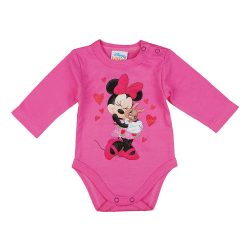   Disney Minnie szívecskés nyuszis hosszú ujjú baba body pink