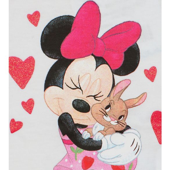 Disney Minnie szíves nyuszis rövid ujjú baba body