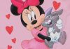 Disney Minnie szívecskés| nyuszis ujjatlan baba rugdalózó