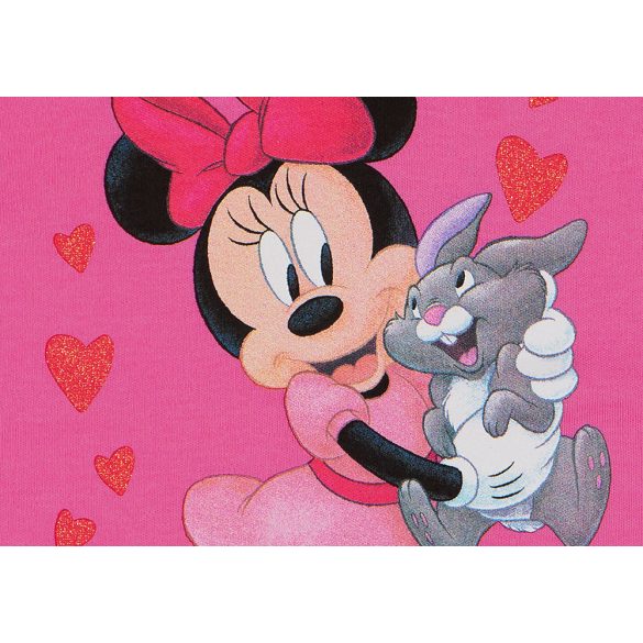 Disney Minnie szívecskés| nyuszis ujjatlan baba rugdalózó