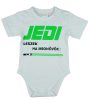 "Jedi leszek ha megnövök!" feliratos rövid ujjú baba body fehér