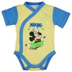 Disney Mickey rövid ujjú baba body sárga