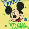 Disney Mickey  "Good Days" ujjatlan baba body sárga