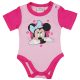 Disney Minnie virágos rövid ujjú baba body rózsa