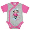 Disney Minnie virágos rövid ujjú baba body szürke