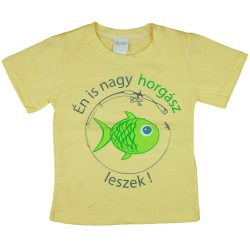   "Én is nagy horgász leszek!" feliratos rövid ujjú fiú póló