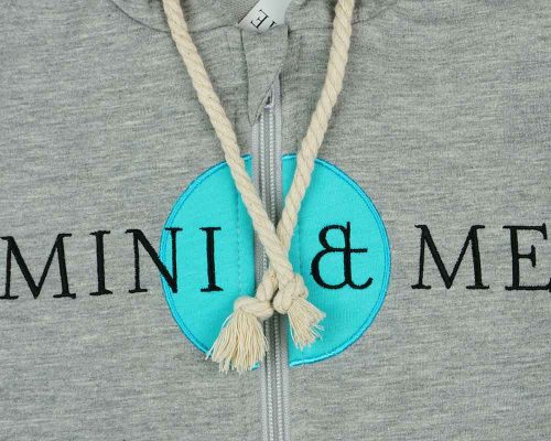 Mini&Me cipzáras kapucnis pulóver