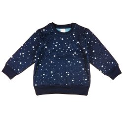 Csillagos sötétkék kisfiú pulóver