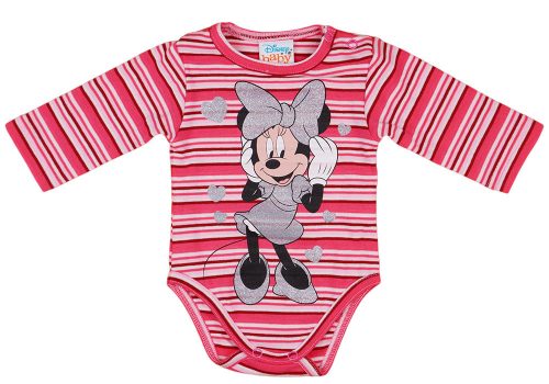 Disney Minnie szívecskés hosszú ujjú baba body mintás