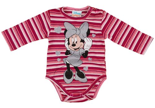 Disney Minnie szívecskés hosszú ujjú baba body mintás