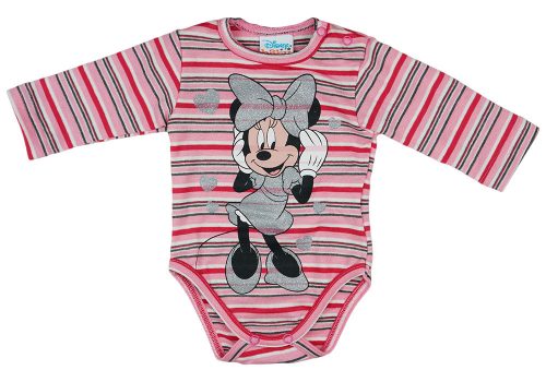 Disney Minnie szívecskés hosszú ujjú baba body mintás