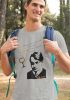 Rövid ujjú feliratos férfi póló Ady Endre arcképpel