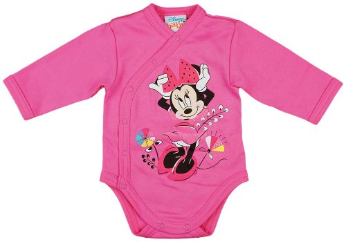 Disney Minnie virágos hosszú ujjú baba body pink