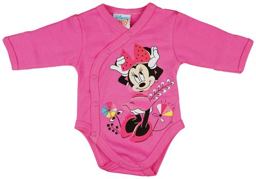 Disney Minnie virágos hosszú ujjú baba body pink