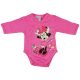 Disney Minnie virágos hosszú ujjú baba body pink