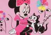 Disney Minnie cicás ujjatlan belül bolyhos rugdalózó