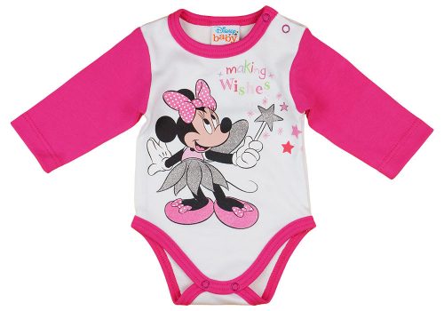 Disney Minnie tündéres hosszú ujjú baba body pink