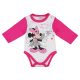 Disney Minnie tündéres hosszú ujjú baba body pink