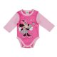 Disney Minnie tündéres hosszú ujjú baba body pink