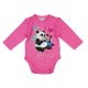 Disney Minnie pandás hosszú ujjú baba body pink