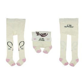   ABR Mintás baba/gyerek vastag harisnyanadrág - Nyers - (68-74)