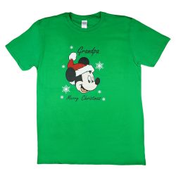 Disney Mickey karácsonyi férfi póló nagypapáknak