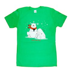 Karácsonyi "jegesmedve család" női póló