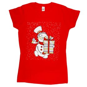 Karácsonyi hóemberes női póló