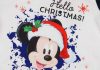 Hosszú ujjú karácsonyi rugdalózó Mickey egér mintával