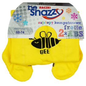   ABR Mintás baba/gyerek vastag téli harisnyanadrág - Sárga - (68- 74)