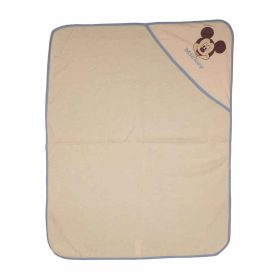   ABR Kapucnis frottír törölköző Mickey egér mintával 70x90cm  - Bézs