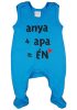 "anya+apa=Én" feliratos ujjatlan rugdalózó