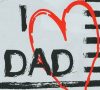 "I LOVE MY DAD" feliratos hosszú ujjú rugdalózó