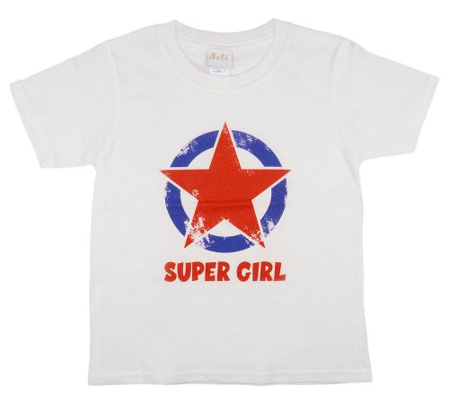 "Super girl" feliratos lányka póló