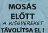 Rövid ujjú baba body "Mosás előtt a kisgyereket távolítsa el!" felirattal