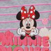 Hosszú ujjú kislány body virágos Minnie mintával szürke