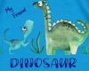 Hosszú ujjú kisfiú baba body dinoszaurusz mintával kék