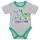Rövid ujjú kisfiú baba body dinós mintával szürke