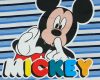 Rövid ujjú fiú póló Mickey mintával színes felirattal