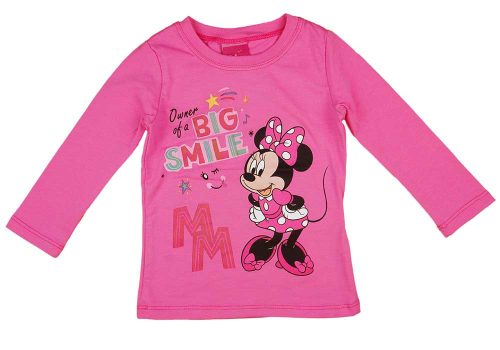 Hosszú ujjú kislány póló Minnie egér mintával