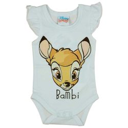 Ujjatlan baba body Bambi mintával fehér