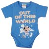 Rövid ujjú űrhajós baba body Mickey egér mintával kék