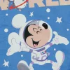 Rövid ujjú űrhajós baba body Mickey egér mintával kék