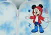 Pamut, cipzáras kisfiú kardigán batikolt anyagból Mickey egér mintával