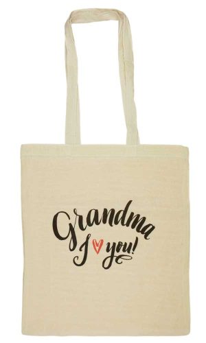 Anyák napi nagymamás vászontáska Grandma I love you felirattal